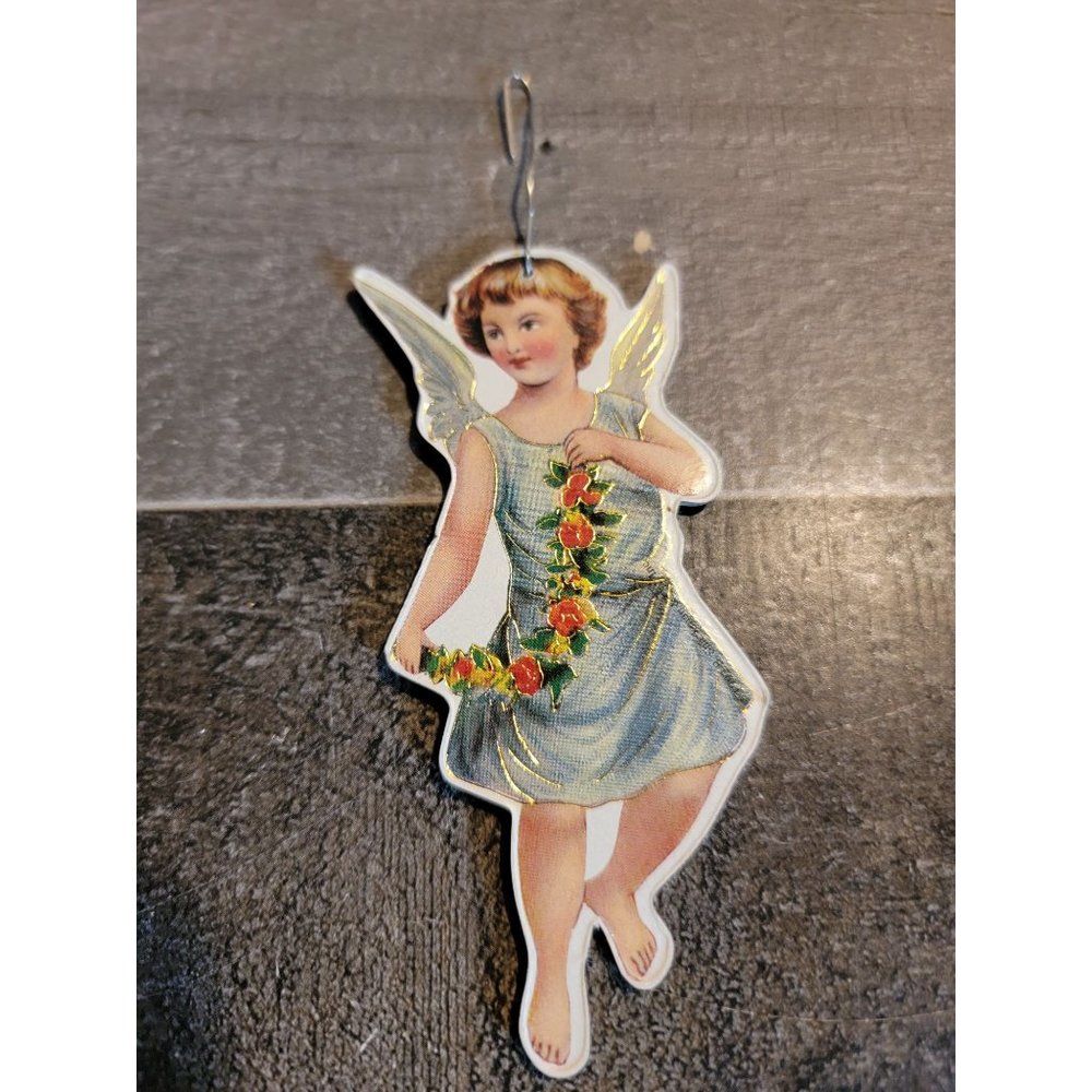 Angel cherub floral‎ flowers ornament xmas